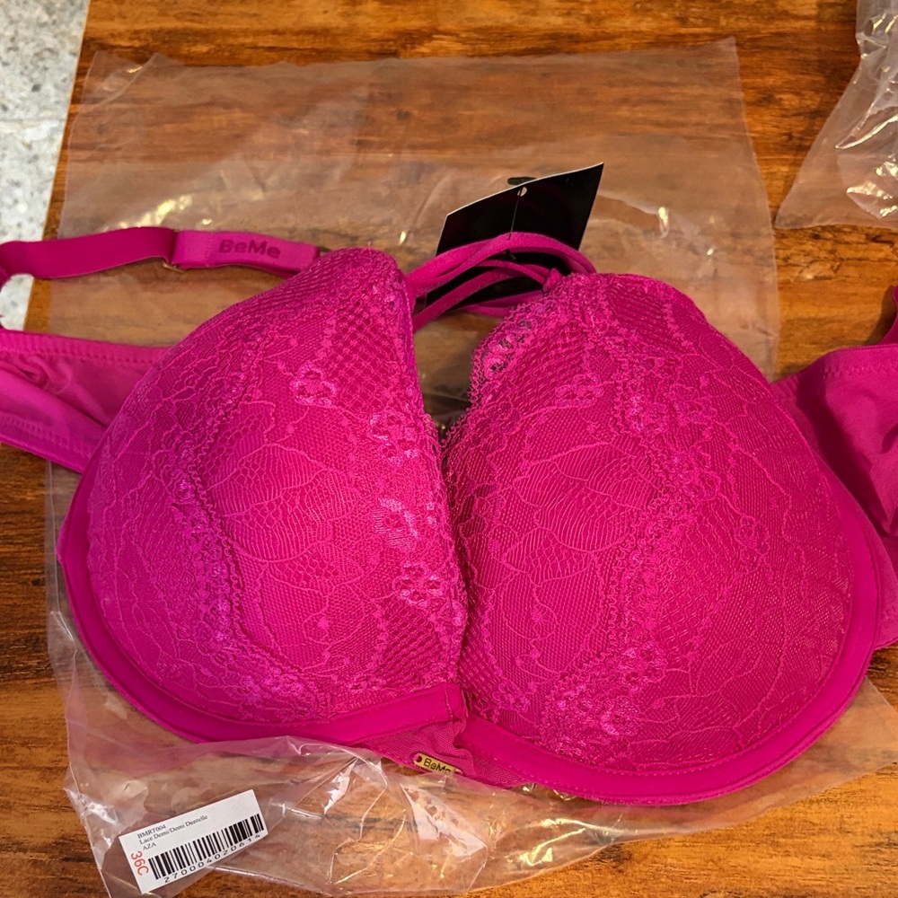 BeMe Pink Lace Women's Bra NIP